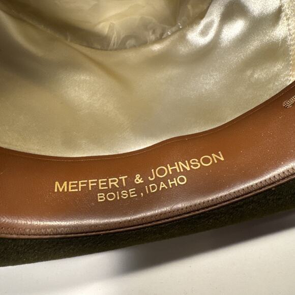 VTG Anton Peschel Dinkelsbuhl Germany Olive green Felt Fedora Hat Size unknown - Picture 8 of 11